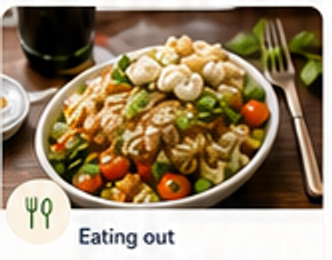 Restaurant-style macro meal.